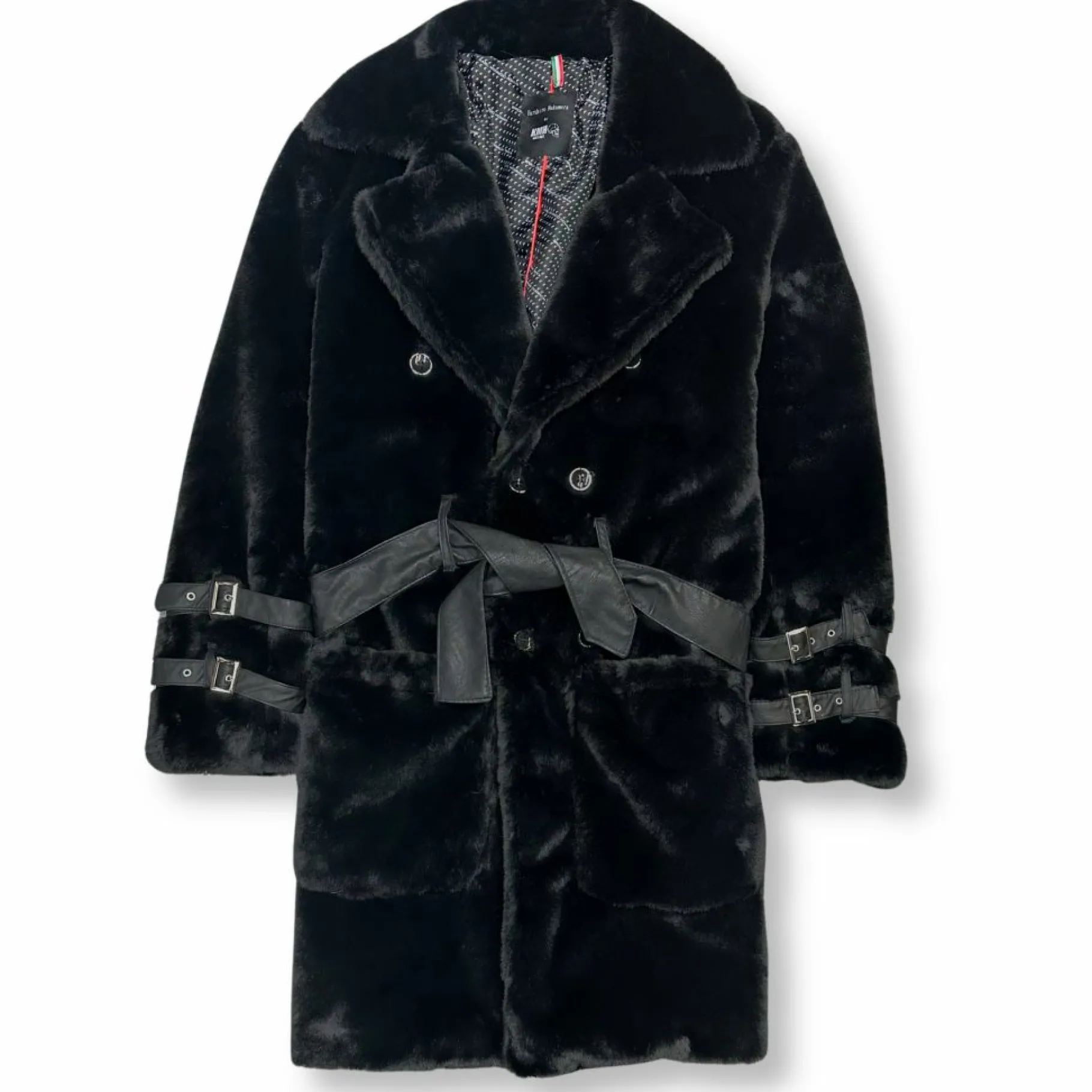 New Edition Fashion Wolf Fur Double Breast Overcoat> Coats & Outerwear