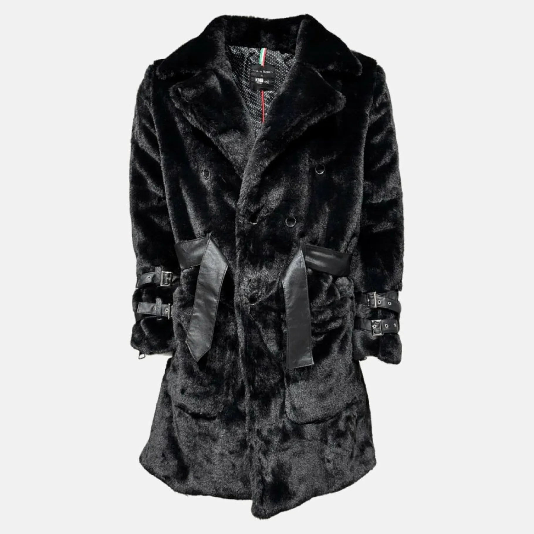 New Edition Fashion Wolf Fur Double Breast Overcoat> Coats & Outerwear