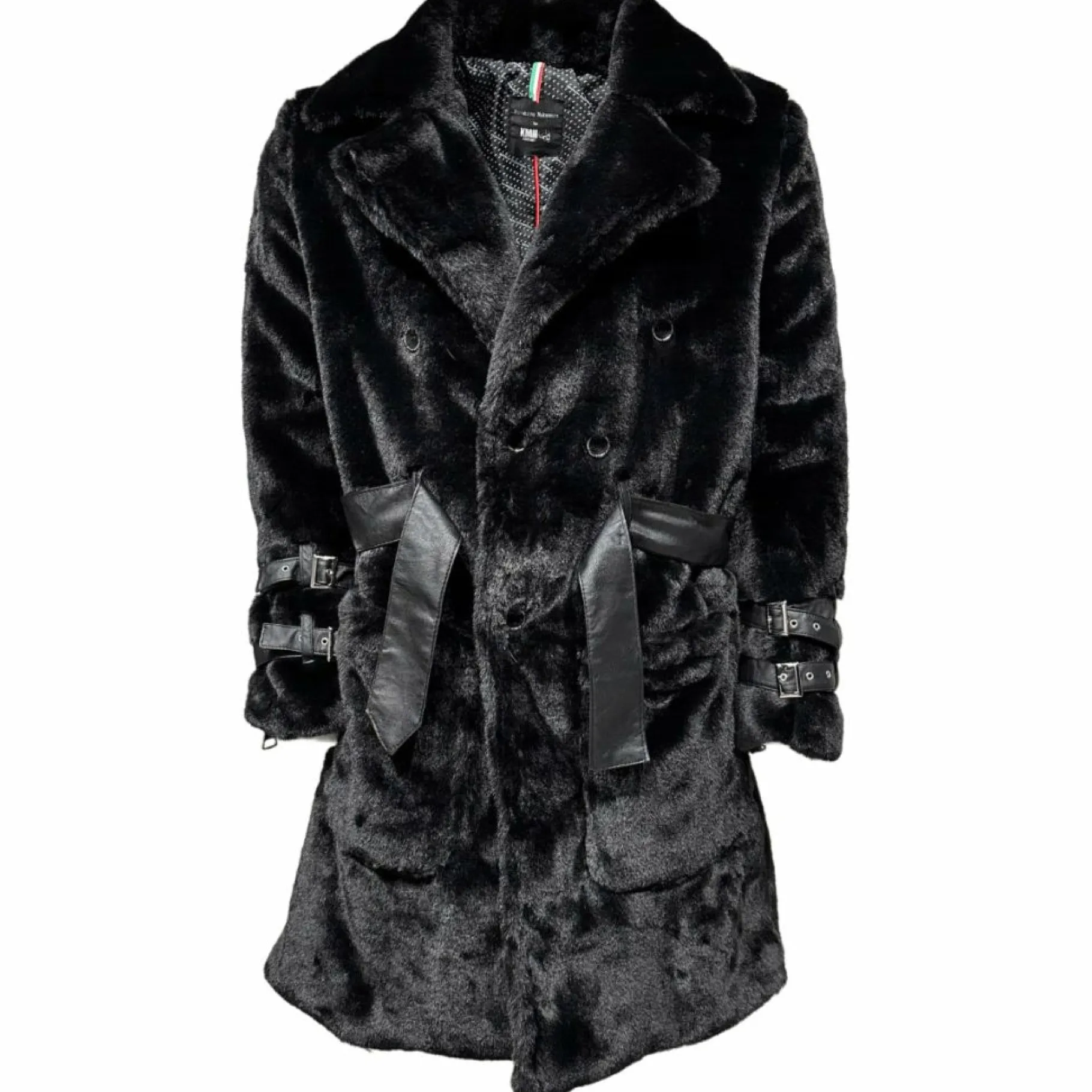 New Edition Fashion Wolf Fur Double Breast Overcoat> Coats & Outerwear